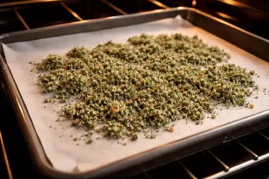 Guía de Cocina con CBD en Casa: Muy fácil 25 Flores de CBD cortadas y metidas en el horno para descarboxilar