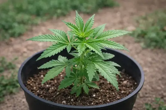 Qué son las Semillas Autoflorecientes de CBD 19 Planta de CBD automática con poco tiempo de vida en un macetero