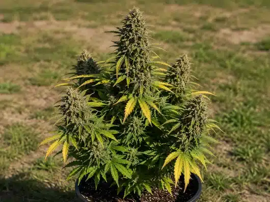 Cómo plantar CBD: pasos y marco legal 49 Cogollos densos en planta de CBD lista para cosechar